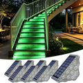 Solar Stair Lights 8 Pack,Solar Step Lights IP68 Waterproof Green by idyllight