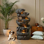 Sunlinua 42H Realistic Tree Trunk Outdoor Water Fountain with 5 Tiers - Image 6