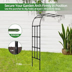Half Side Garden Arch Trellis,1.97FT×8.53FT - Image 5
