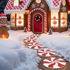 Dunzy 6 Pcs Peppermint Outdoor Decor Christmas Stepping Stone, 8", Sty1 - Image 2