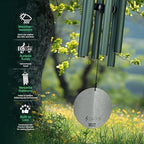 Nature’s Melody Aureole Tunes Wind Chimes – Outdoor Windchime with 6 Tubes Tuned to C Pentatonic Scale, 100% Rustproof Aluminum, Powder Finish & S Hook Hanger for Sympathy, Memorial Gift or Zen Garden - Image 5