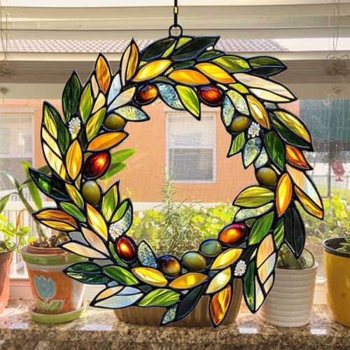 Mistletoe Wreath Acrylic Suncatcher - Image 4