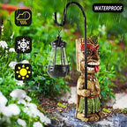 16.7" H Tiki Decor Garden Statue,Large Lantern Tiki Figurine with Solar Lights,Hawaiian Tiki Man Outdoor Patio Yard Lawn Bar Party Beach Pool Pond Halloween Christmas Decoration Ornament Gifts - Image 6