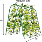 4FT x 4FT Garden Trellis Arch for Climbing Plants, Cucumber & Melon Trellis for Raised Beds, u-Shape Plant Support with Plastic Connectors for Vegetables, Peas, Tomatoes,﻿ Cucumber - Image 2