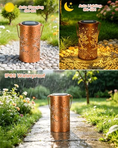 ANYTALK Tree of Life Solar Lanterns Outdoor Waterproof, Birthday Gifts for Women Mom Grandma, Hanging Solar Lights for Yard, Patio, Porch, Garden Decor, Christmas Gifts for Her/Him - Image 3