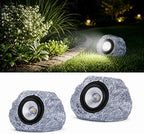 Solar Rock Lights Outdoor: 2Pack Gray Waterproof LED Stone by welcometoAcgarten