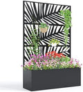 Garvee 71"x47"x16" Metal Planter Box with Trellis for Climbing Plants Vines by Garvee