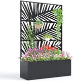 Garvee 71"x47"x16" Metal Planter Box with Trellis for Climbing Plants Vines by Garvee
