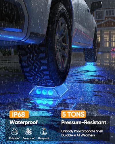 DetarZinLED Blue Solar Dock Lights for Outside IP68 Waterproof Led 8 Pack - Image 2