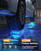 DetarZinLED Blue Solar Dock Lights for Outside IP68 Waterproof Led 8 Pack - Image 2