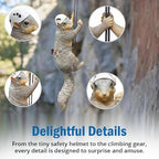 What ON Earth Climbing Squirrel Figurine - Garden Decor for Outside, Yard Art Squirrel Gifts, Funny Tree Climber Statue Outdoor Decor - Image 4