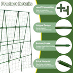 Large A-Frame Garden Trellis for Tomatoes, Cucumbers & Heavy Climbing Plants - Rust-Resistant, Heavy-Duty Steel, Perfect for Outdoor Gardens & Vertical Gardening(47" W x 63" H) - Image 2