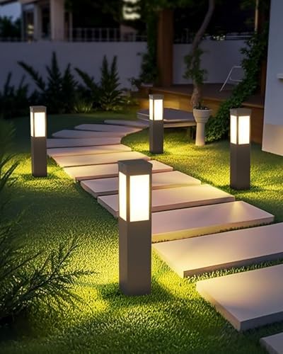 E26 Outdoor Path Light - Waterproof IP54 Stainless Steel Bollard Lighting for Garden, Lawn, Courtyard & Driveway - Durable Landscape Walkway Fixture - Image 3