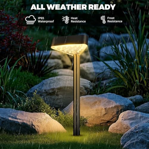 8 Pack Solar Pathway Lights Outdoor, Bright LED Solar Landscape Lights - Image 3
