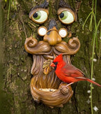 Tree Faces Decor Outdoor – Tree Hugger Yard Art Garden Decoration – Unique Bird Feeders for Outdoors and Indoors – Old Man Tree Art Brown by TreePoetry