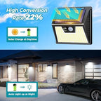 Peasur Solar Lights Outdoor [10 Pack], Solar Motion Sensor Outdoor Lights, Security Light 3 Working Modes, Waterproof for Outside Garden Yard Fence - Image 2