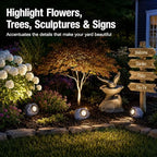 Solar Rock Lights Outdoor: 2Pack Gray Waterproof LED Stone - Image 2