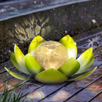 AIINY Garden Solar Light Outdoor(2Pack),Crackle Globe Glass Lotus Decoration, Waterproof Metal LED Flower Lights for Patio,Lawn,Walkway,Tabletop,Ground by AIINY