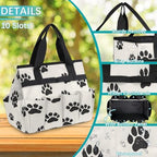 Dog Paws Garden Tool Bag Organizer Heavy Duty Cute Footprints Gardening Tote Bag with 10 Pockets for Women Men Gardening Gifts - Image 5