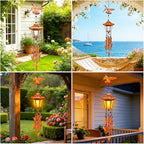 Hummingbird Solar Wind Chimes for Outside, Birthday Gifts for Mom Women Grandma Mother's Day Memorial, 34-Inch Windchimes with Wind Spinner, Outdoor Hanging Solar Lights Waterproof Yard Garden Decor - Image 6