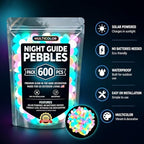 2026 Glow-in-The-Dark Garden Stones | Luminous Pebbles for Walkways, Yard, & Aquarium | Rainbow Outdoor Stepping Rocks | Night-Glow Decor (Multicolor*600) - Image 3