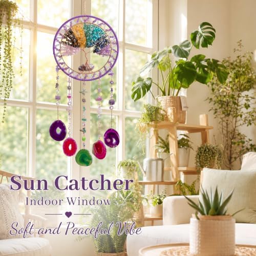 Rainbow Sun Catcher Large Chakra Crystal Suncatchers for Window Hanging - Image 3