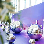 RT-OSXE Reflective Garden Gazing Balls, 1mm Thick Mirror Polished Hollow Seamless Ball for Reflection Beautiful View Christmas Decorations, Pond Floating Globe, 20 Sizes - Image 2