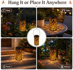 Colorful Solar Lanterns Outdoor Waterproof, Garden Decor Gifts for Women Mom Grandma - LED Colorful Sunflower Solar Powered Lights Metal Hanging Lantern for Outside Garden Patio Yard Lawn Porch Decor - Image 6