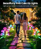 KOOPER Solar Calla Lily Lights Outdoor, 8 Pack, 40 Flower, Color Changing - Image 6