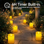 Homemory 6.3"x8" Extra Large Outdoor Waterproof Candle with Auto 6H Timer - Image 6