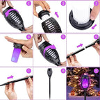 8P Purple Flickering Flame Halloween Solar Lights for Halloween Decorations - Image 4
