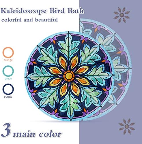 MUMTOP Hanging Bird Bath Outdoors Glass Bird Water Bowl Feeder Garden Decor - Image 3
