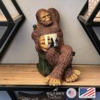 Bella Haus Bigfoot Garden Statue | Sasquatch Enjoying Morning Coffee | Whimsical Bigfoot Cabin Décor for Yard Patio Office or Home | Mythical Coffee-Loving Sasquatch Figurine | Hand-Painted Resin - Image 7