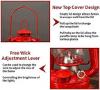 POCHY Classic Oil Lamp 12.2 Inch Oil Lamp Vintage Oil Lantern Metal Hanging Hurricane Lamp for Outdoor Indoor Lighting Use Kerosene Lamp Portable - Image 2