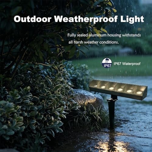 Landscape Lights, DC24V Low Voltage Spotlight, 12W、3000K、IP67 Outdoor Wall Washer Light, Wall Mount or Stake, for Landscape, Wall & Accent Lighting (2 Pack) - Image 2