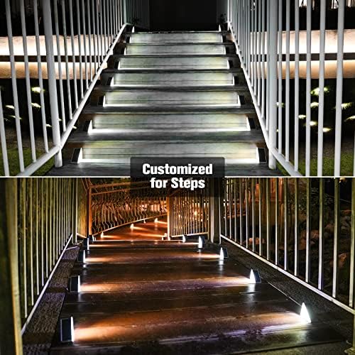 VOLISUN Solar Stair Lights 12 Pack, Solar Step Lights Waterproof IP67 - Image 3