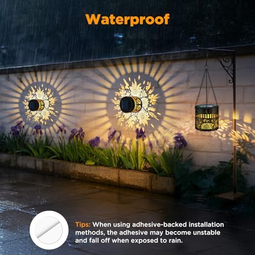 4 Pack Solar Fence Lights Outdoor, Metal Solar Powered Wall Deck Step Light - Image 4