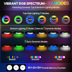 Solar Floating Pool Lights, 6.5in 3200mAh RGB Up and Down Color Changing - Image 2