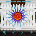 Large Metal Sun Wall Decor- 30" Large Outdoor Hanging Wall Art for Patio Farmhouse Garden Living Room Bedroom Decorations - Image 4