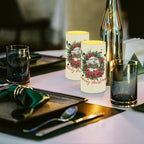 Christmas Flower Flameless Candles Bulk Set of 2 Snowman Battery Operated Candles with Timer Remote LED Pillar Lights for New Year Day Party Home Decoration - Image 4