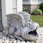 Gothic Gargoyle Sculpture Gutter Downspout Extender,Garden Resin Statue Ornament,Decor Downspout Diverter,Perfect Rain Diverter for 3"x4" Downspouts, Perfect Outdoor Decor Gift (12.2 in) - Image 2