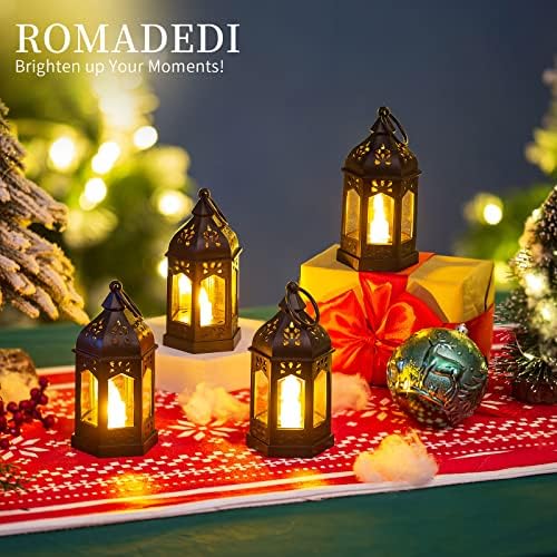 Romadedi 10-Pack Black Mini Lanterns for Centerpiece, 4.9 in - Image 2