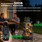 29.5''Tall Rock Solar Water Fountain Outdoor Garden Feature - Image 4