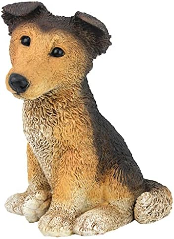 Design Toscano Brown Collie Puppy Dog Statue - Image 3