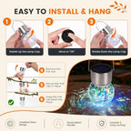 GIGALUMI Solar Hanging Lights Christmas Solar Lights Outdoor Garden Decor - Image 2