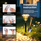 Solar Pathway Lights, Acrylic Garden Lights Outdoor Decor 6 Pack - Image 5