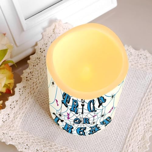 Trick or Treat Battery Operated Candles with Flickering Flame Timer Flameless Fake Pillar Candles Color Changing Led Electric Candles Tea Light for Halloween Party Home Table Kitchen Decor - Image 6