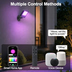 kadision RGBCW LED Flood Light, Smart App/Voice/Remote Control, 4 Pack - Image 4