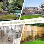 10 Panel No Dig Metal Garden Fence 40"H x 23.6'L Dog Fence Outdoor for Yard - Image 6