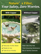 Mellbree 4-Pack Bird Bath Copper Disc, 0.6mm Reinforced 99.99% Pure Copper Cleaning Disk with Triple-Point Support for Physical Safe Clean Water All-Season (Sunflower) - Image 2